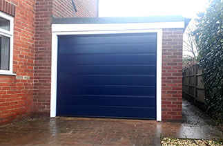 A Hormann M - Ribbed sectional garage door. Fitted in Newbury, Berkshire.