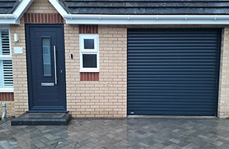 A Sws Seceuroglide Excel insulated roller shutter garage door fitted in Farnborough, Hampshire.