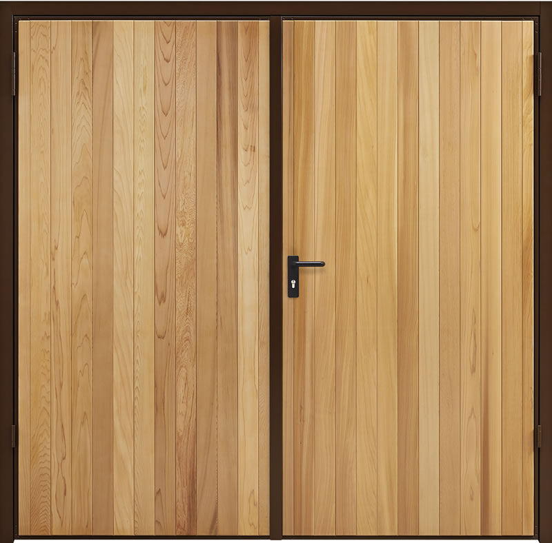 Garadoor Side Hinged Garage Doors - Vertical Cedar
