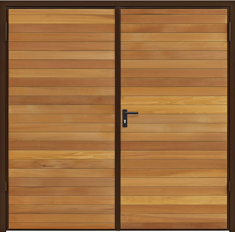 Garadoor Side Hinged Garage Doors - Horizontal Cedar