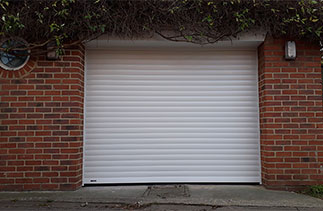 A Sws Seceuroglide Excel roller shutter garage door fitted in Hampshire.
